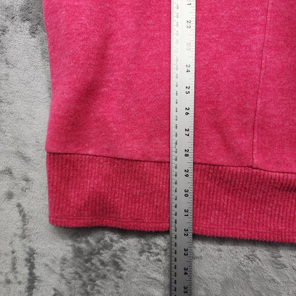 Cherish Sweater Dress Womens M Pink Fuzzy Soft Fleece Mini Long Sleeves Pockets - Picture 8 of 9